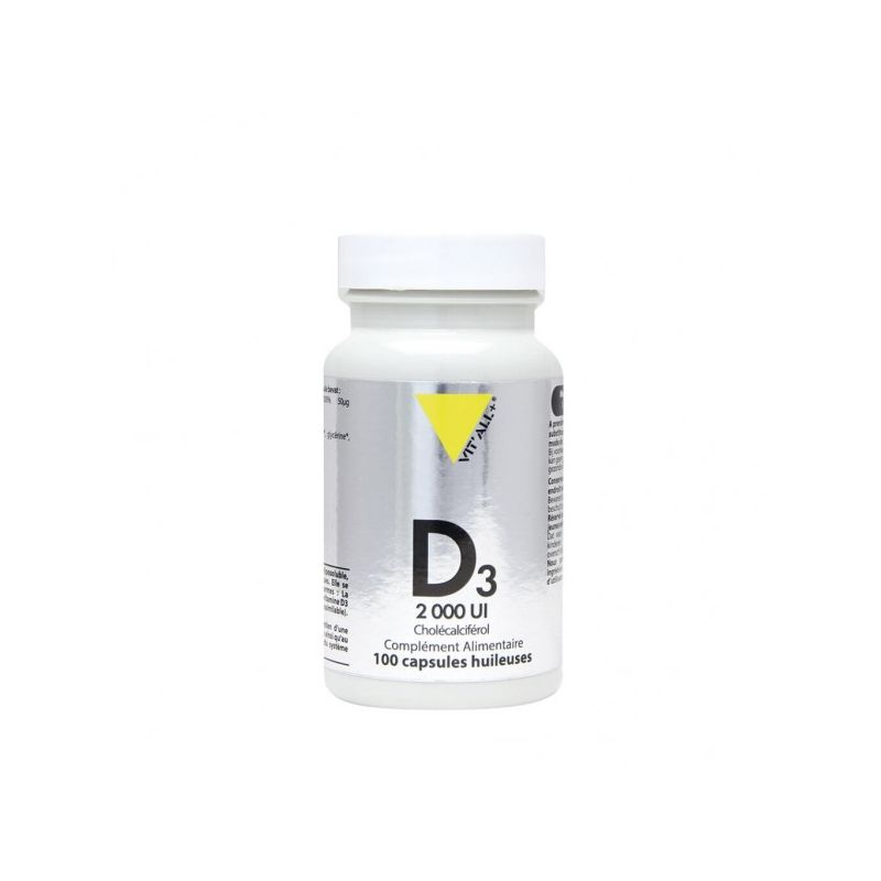Vitamine D3 2000UI 50mcg Vitall+ Vit'all +  dans votre magasin bio en ligne Etiketbio.eu