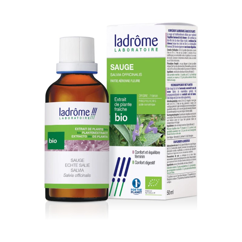 Teinture mère Sauge 50ml Ladrôme Ladrôme  dans votre magasin bio en ligne Etiketbio.eu