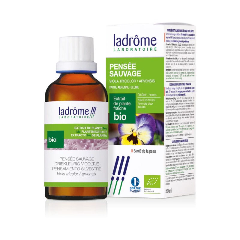 Teinture Mère Pensée Sauvage Bio 50ml – Ladrôme Ladrôme  dans votre magasin bio en ligne Etiketbio.eu
