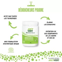 Déboucheur enzymatique poudre 250g Arcy Vert Arcy Vert  dans votre magasin bio en ligne Etiketbio.eu
