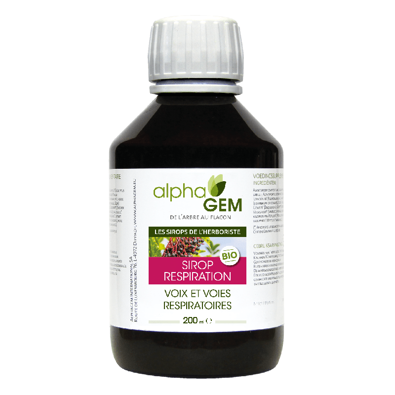 Sirop Respiration Bio 200ml – Alphagem Alphagem  dans votre magasin bio en ligne Etiketbio.eu