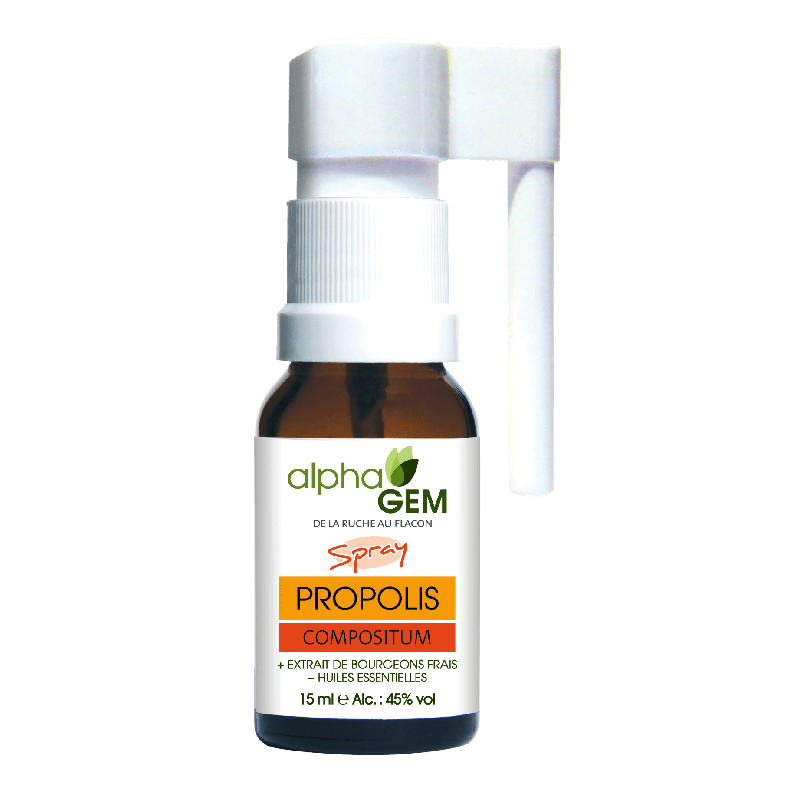 Propolis Compositum Spray Bio 15ml – Alphagem Alphagem  dans votre magasin bio en ligne Etiketbio.eu