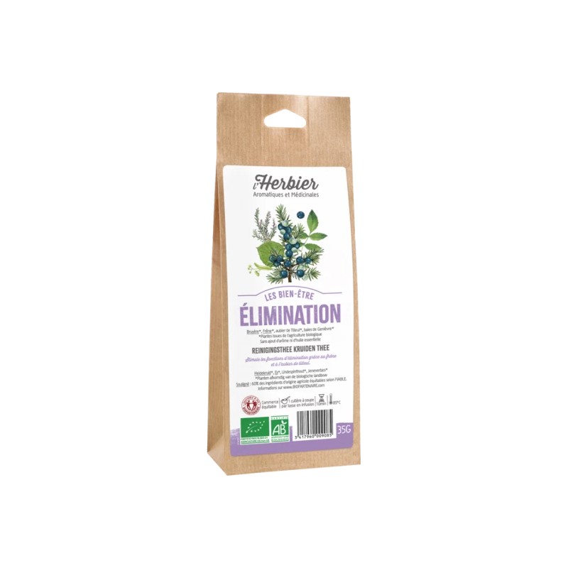 Tisane Élimination Bio 35g – Herbier de France Herbier de France  dans votre magasin bio en ligne Etiketbio.eu