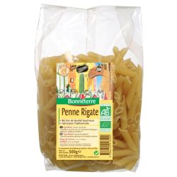 Penne Rigate Bio 500g – Bonneterre Bonneterre dans votre magasin bio en ligne Etiketbio.eu