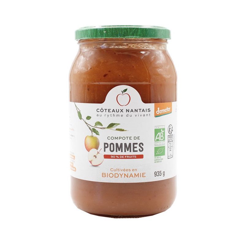 Compote Pommes Demeter Bio 935g – Coteaux Nantais Coteaux Nantais  dans votre magasin bio en ligne Etiketbio.eu