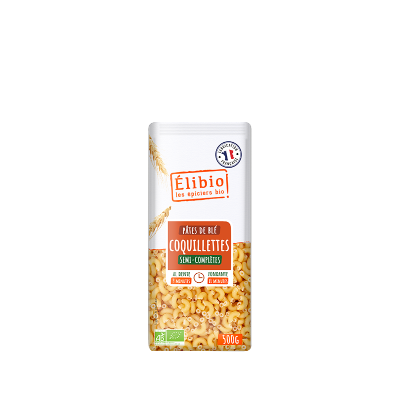 Coquillettes 1/2 Complètes Bio 500g – Elibio Elibio  dans votre magasin bio en ligne Etiketbio.eu Coquillettes 1/2 Complètes Bio 500g – Elibio Elibio  dans votre magasin bio en ligne Etiketbio.eu