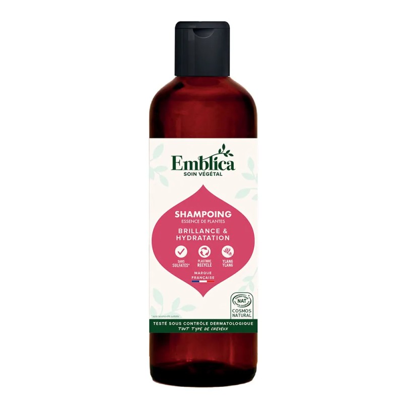 Shampooing Brillance Hydratation 250ml Emblica Emblica  dans votre magasin bio en ligne Etiketbio.eu