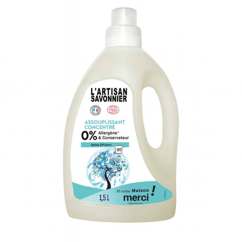 Assouplissant 0% Allergène 1,5L L’Artisan Savonnier L'artisant savonnier  dans votre magasin bio en ligne Etiketbio.eu