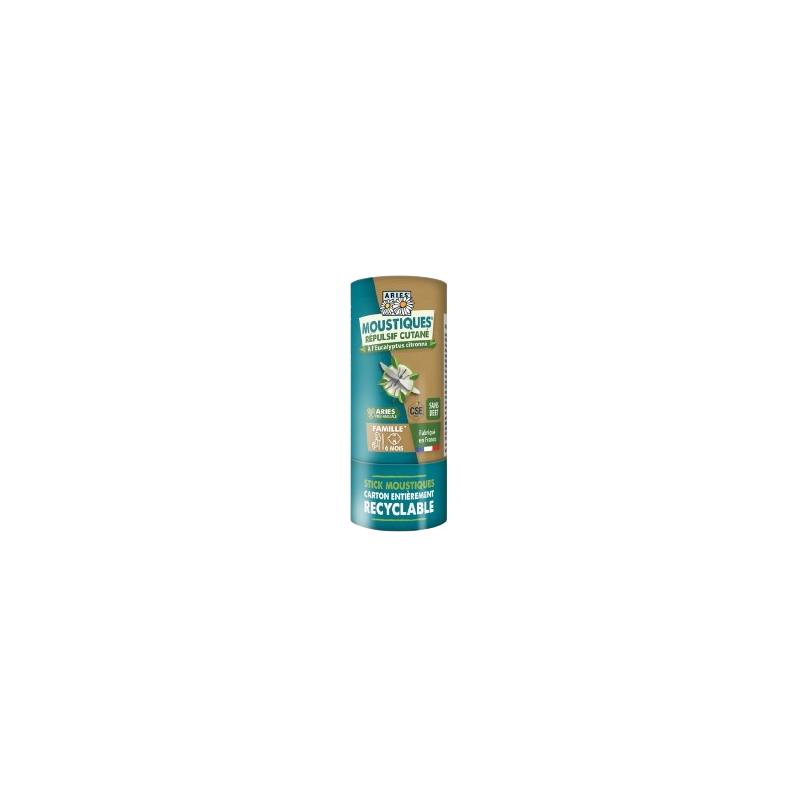 Stick Répulsif Moustiques 50g Aries Aries  dans votre magasin bio en ligne Etiketbio.eu