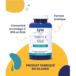 Oméga 3 Capital Forme 1000mg 60 gélules Lysi Lysi oméga  dans votre magasin bio en ligne Etiketbio.eu