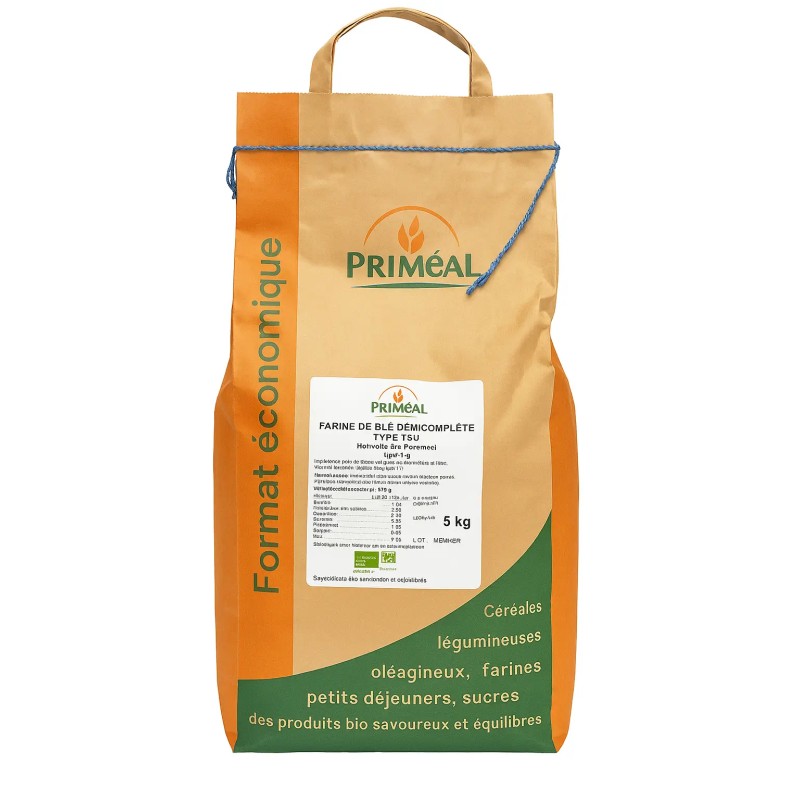 Farine de Blé T110 5kg Priméal Priméal  dans votre magasin bio en ligne Etiketbio.eu