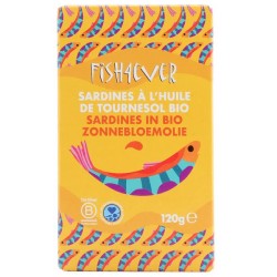 Sardines Huile de Tournesol 120g Fish4Ever Fish4ever  dans votre magasin bio en ligne Etiketbio.eu