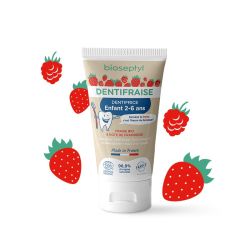 Dentifrice Enfant Fraise-Framboise 50ml Bioseptyl Bioseptyl  dans votre magasin bio en ligne Etiketbio.eu