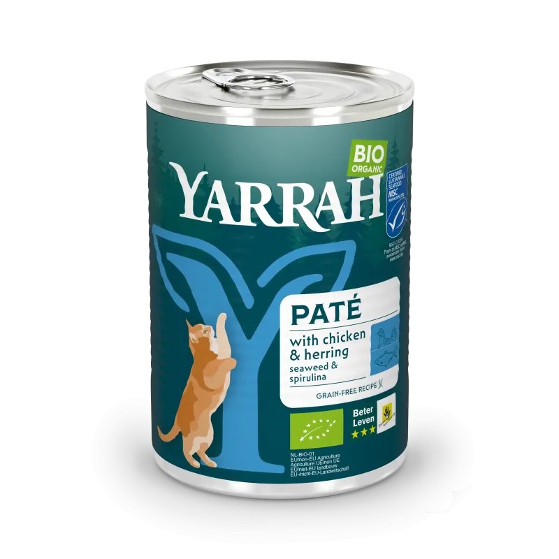 Yarrah Boîte Poisson Bio Chat 400 g Yarrah dans votre magasin bio en ligne Etiketbio.eu Yarrah Boîte Poisson Bio Chat 400 g Yarrah dans votre magasin bio en ligne Etiketbio.eu