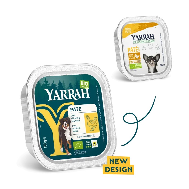 Yarrah Barquette Poulet Algues Chien 150 g Yarrah  dans votre magasin bio en ligne Etiketbio.eu