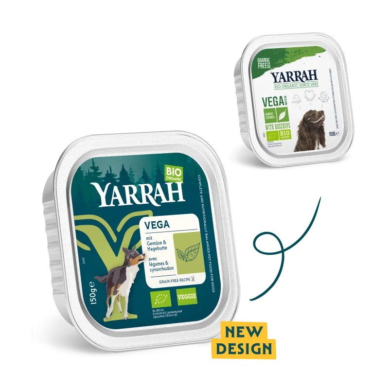 Yarrah Barquette Végétarien Chien 150 g Yarrah  dans votre magasin bio en ligne Etiketbio.eu