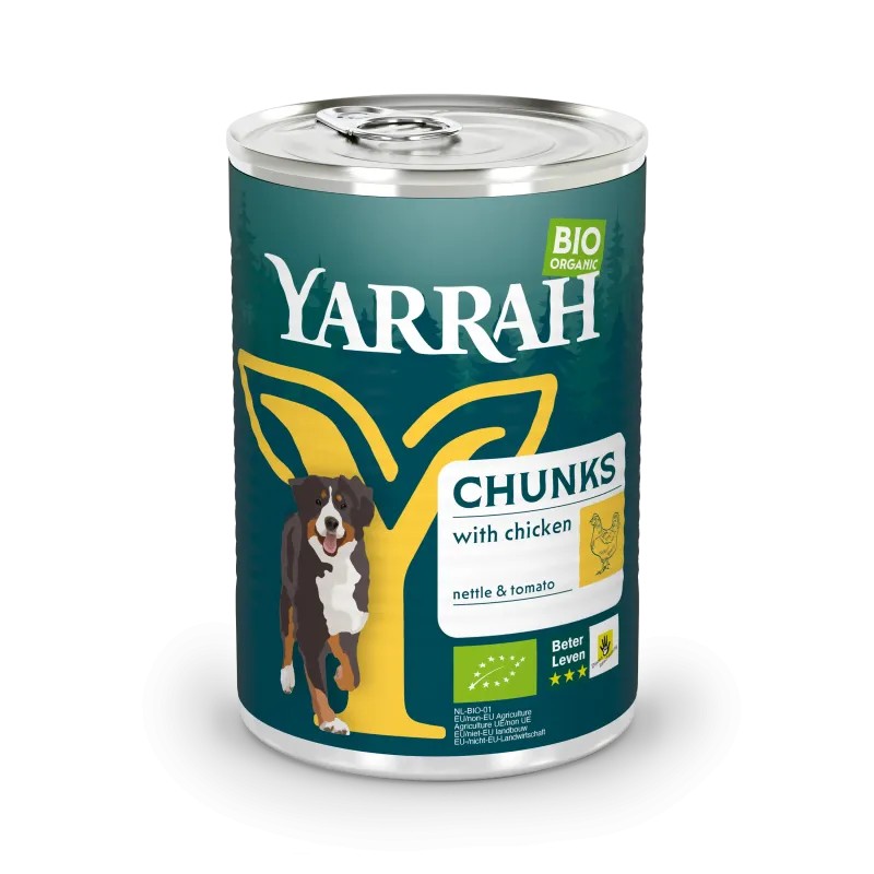 Yarrah Bouchées Poulet Bio Chien 405 g Yarrah dans votre magasin bio en ligne Etiketbio.eu Yarrah Bouchées Poulet Bio Chien 405 g Yarrah dans votre magasin bio en ligne Etiketbio.eu