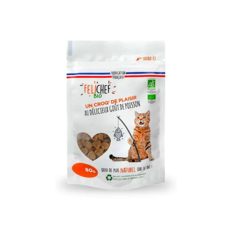 Friandises Chat Poisson 80 g Felichef Felichef bio  dans votre magasin bio en ligne Etiketbio.eu