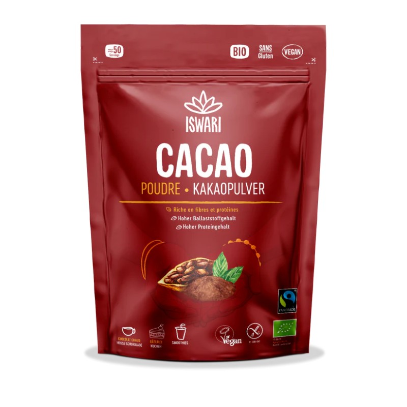 Cacao en Poudre Non Dégraissé 250 g Iswari Iswari dans votre magasin bio en ligne Etiketbio.eu Cacao en Poudre Non Dégraissé 250 g Iswari Iswari dans votre magasin bio en ligne Etiketbio.eu