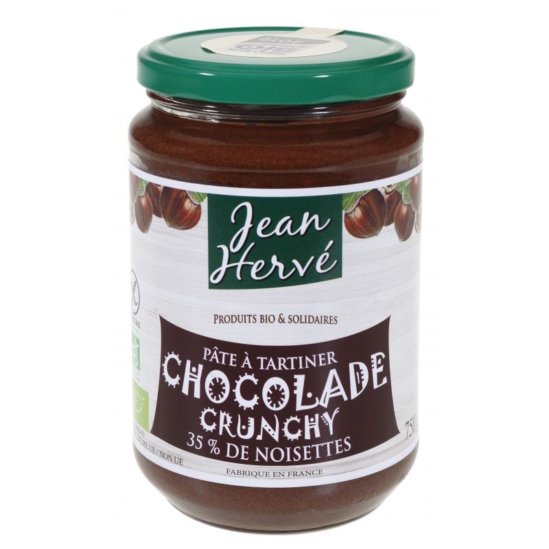 Crunchy 750g (chocolade aux eclats de noisette avec lait) Jean Hervé  dans votre magasin bio en ligne Etiketbio.eu