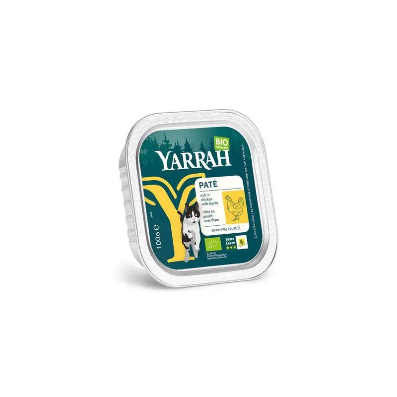 Pâtée bio chat sans céréales poulet 100g – Yarrah Yarrah dans votre magasin bio en ligne Etiketbio.eu Pâtée bio chat sans céréales poulet 100g – Yarrah Yarrah dans votre magasin bio en ligne Etiketbio.eu