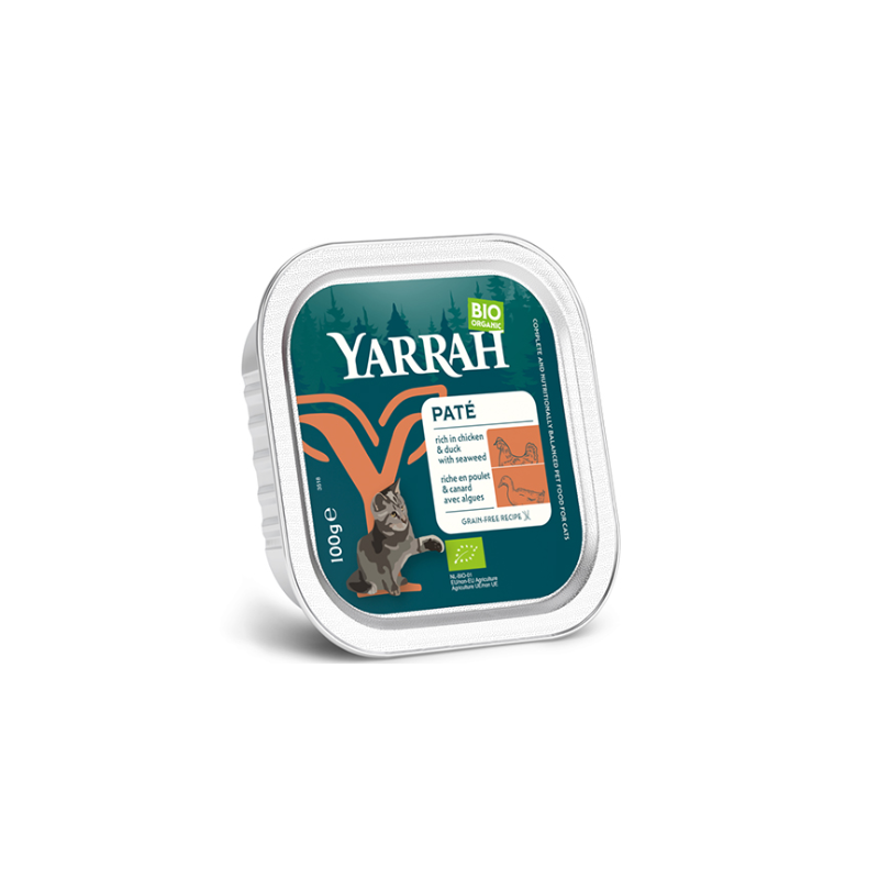 Pâtée bio chat sans céréales canard poulet 100g – Yarrah Yarrah dans votre magasin bio en ligne Etiketbio.eu Pâtée bio chat sans céréales canard poulet 100g – Yarrah Yarrah dans votre magasin bio en ligne Etiketbio.eu