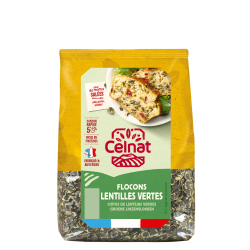 Flocons de lentilles vertes 350g Celnat  dans votre magasin bio en ligne Etiketbio.eu