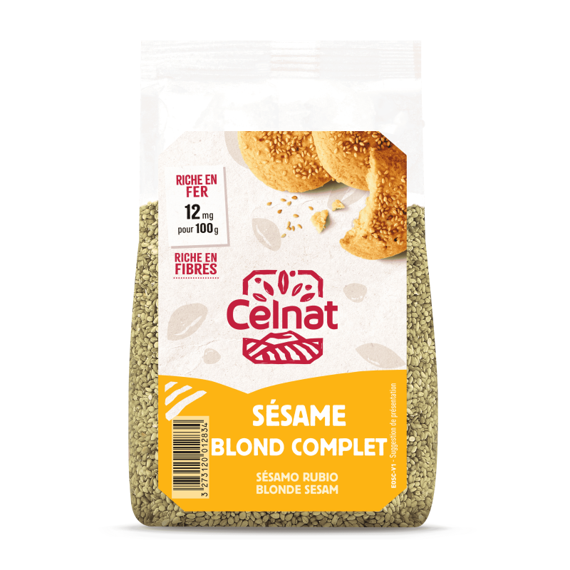 Sesame blond complet 250g Celnat Celnat  dans votre magasin bio en ligne Etiketbio.eu Sesame blond complet 250g Celnat Celnat  dans votre magasin bio en ligne Etiketbio.eu