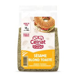 Sesame blond complet toaste 250g Celnat Celnat  dans votre magasin bio en ligne Etiketbio.eu