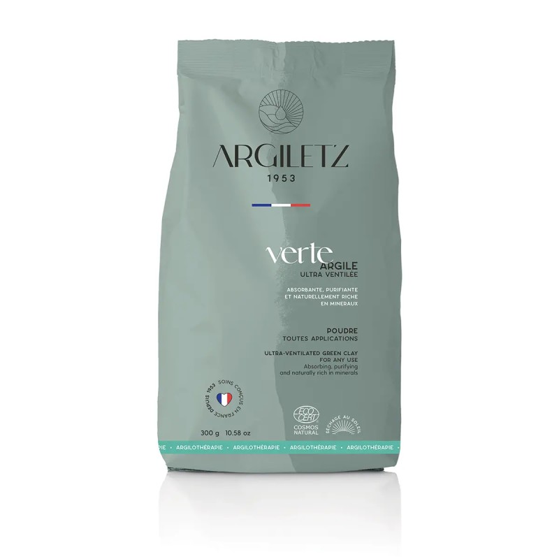Argile Verte Ultra Ventilée 300g Argiletz Argiletz  dans votre magasin bio en ligne Etiketbio.eu