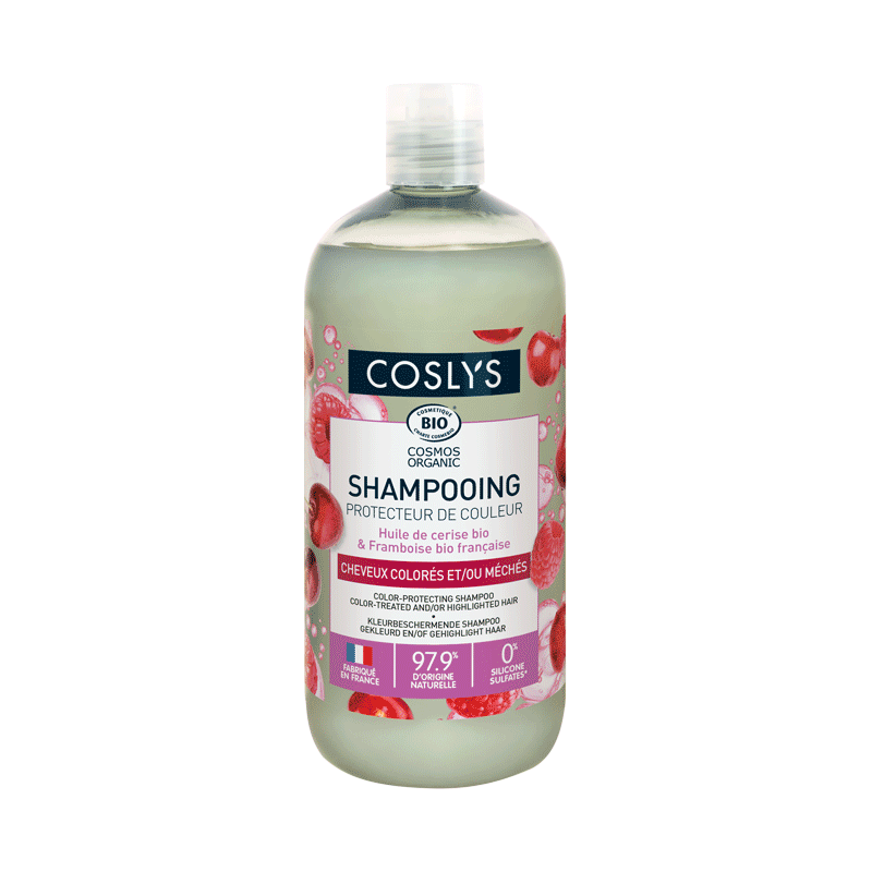 Shampooing cheveux colores 500 ml Coslys  dans votre magasin bio en ligne Etiketbio.eu