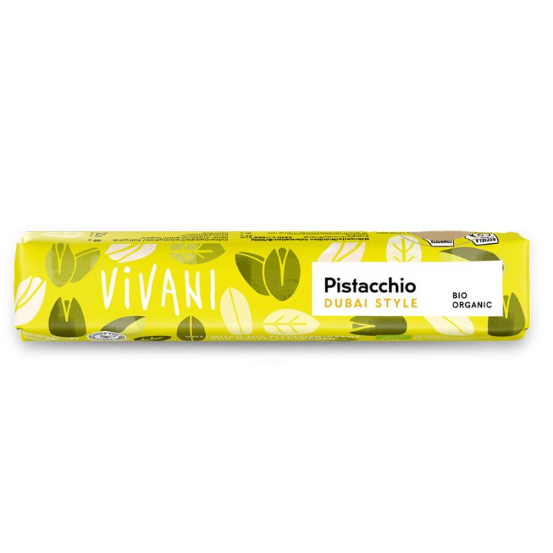 Chocolat pistache Vivani Dubaï style 40g Vivani dans votre magasin bio en ligne Etiketbio.eu Chocolat pistache Vivani Dubaï style 40g Vivani dans votre magasin bio en ligne Etiketbio.eu