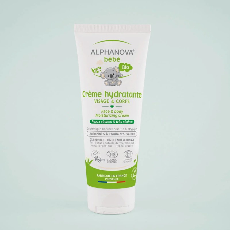 Crème hydratante visage & corps bébé Alphanova Alphanova dans votre magasin bio en ligne Etiketbio.eu Crème hydratante visage & corps bébé Alphanova Alphanova dans votre magasin bio en ligne Etiketbio.eu