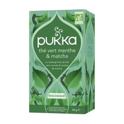 The vert matcha menthe (20 infusettes) Pukka  dans votre magasin bio en ligne Etiketbio.eu