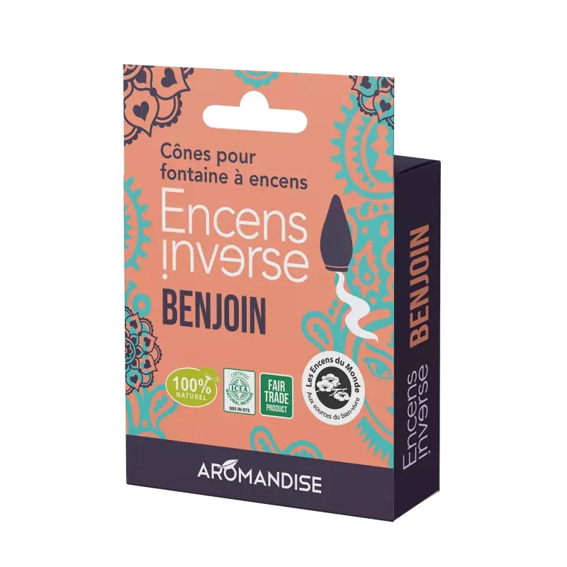 Cônes fontaine benjoin Les Encens du Monde Les encens du monde  dans votre magasin bio en ligne Etiketbio.eu