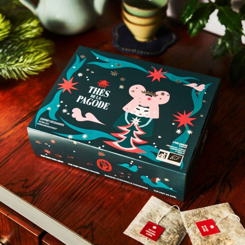 Coffret découverte gourmand 4 thés gourmands Les Thés de la Pagode  dans votre magasin bio en ligne Etiketbio.eu