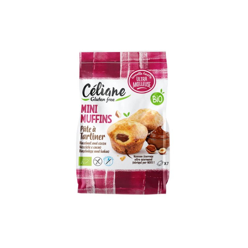 Mini muffins pâte à tartiner Céliane 200g Les Recettes de Céliane  dans votre magasin bio en ligne Etiketbio.eu