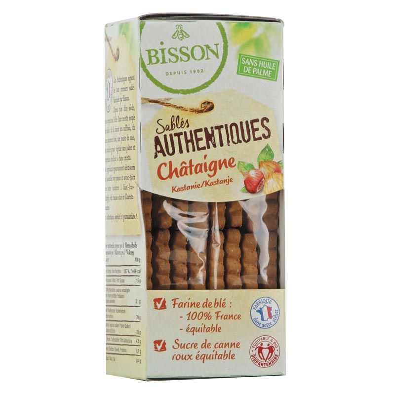 Biscuits châtaigne bio Bisson – 180 g Bisson  dans votre magasin bio en ligne Etiketbio.eu