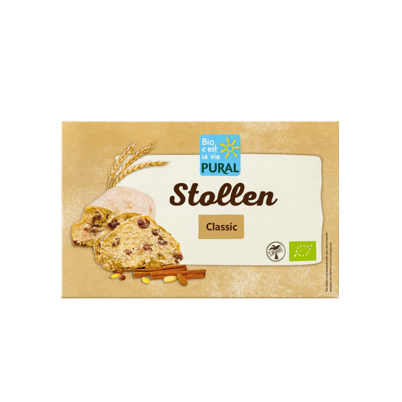 Stollen Classic Bio 500 g – Pural Puraliment  dans votre magasin bio en ligne Etiketbio.eu Stollen Classic Bio 500 g – Pural Puraliment  dans votre magasin bio en ligne Etiketbio.eu