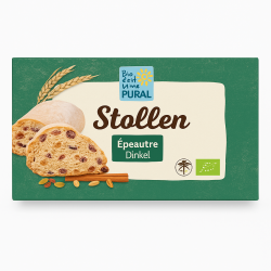 Stollen épeautre Bio 250 g – Pural Puraliment  dans votre magasin bio en ligne Etiketbio.eu Stollen épeautre Bio 250 g – Pural Puraliment  dans votre magasin bio en ligne Etiketbio.eu
