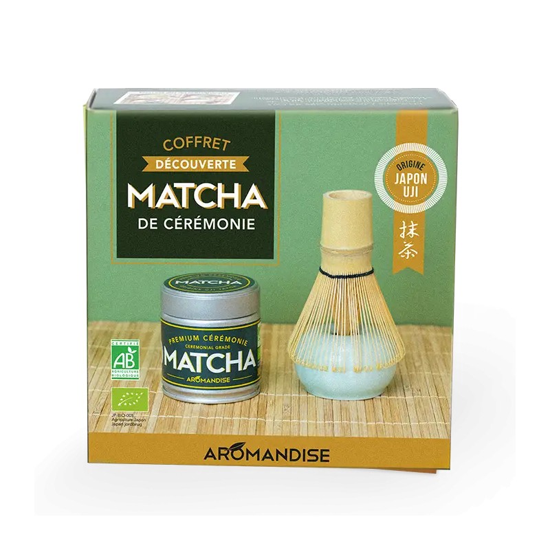 Coffret Matcha Découverte Aromandise – 30 g Aromandise  dans votre magasin bio en ligne Etiketbio.eu Coffret Matcha Découverte Aromandise – 30 g Aromandise  dans votre magasin bio en ligne Etiketbio.eu