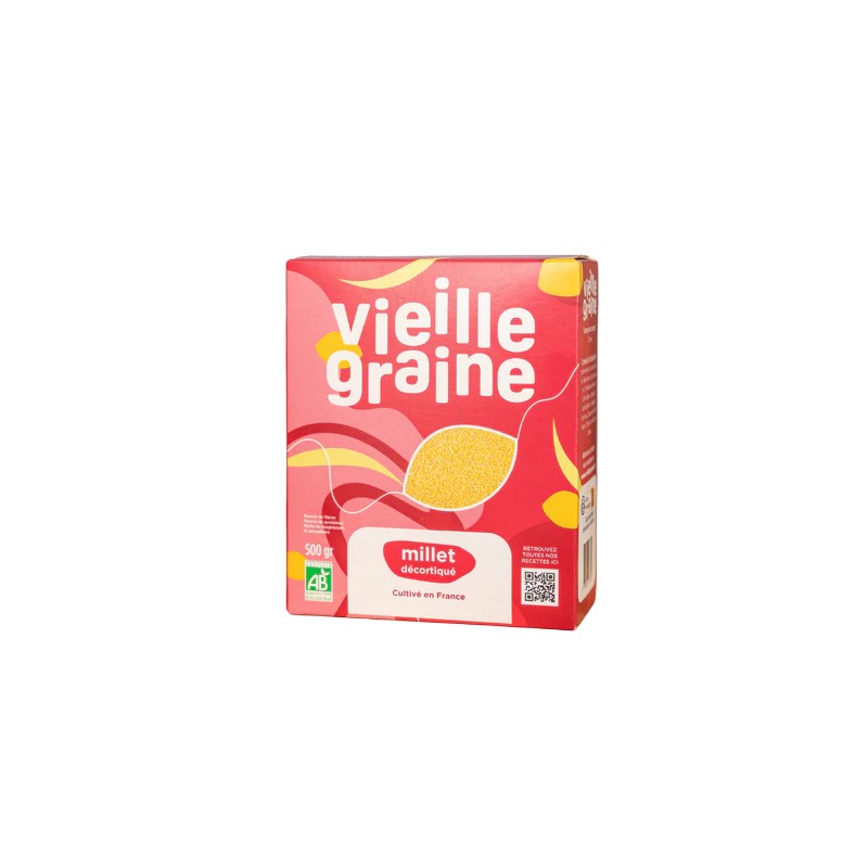 Millet décortiqué 500 g – Vieille Graine Vieille Graine  dans votre magasin bio en ligne Etiketbio.eu