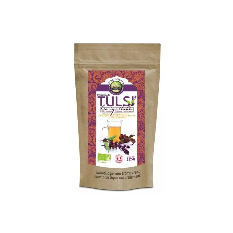 Infusion Tulsi bio – Ecoidées équitable Ecoidées  dans votre magasin bio en ligne Etiketbio.eu