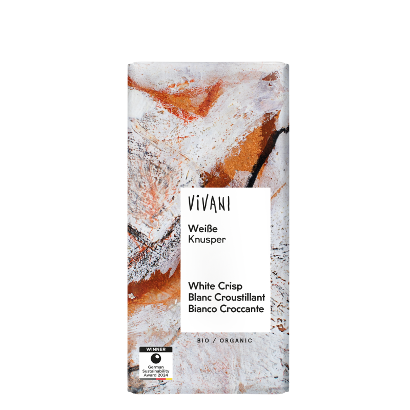 Chocolat blanc croustillant riz – Vivani 80 g Vivani  dans votre magasin bio en ligne Etiketbio.eu
