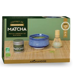 Coffret Matcha cérémonie bol bleu – Aromandise Aromandise  dans votre magasin bio en ligne Etiketbio.eu
