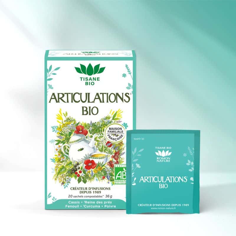Tisane articulations bio Romon Nature – 20 sachets Romon Nature  dans votre magasin bio en ligne Etiketbio.eu