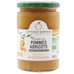 Purée pomme abricot sans sucre 360g – Coteaux Nantais Coteaux Nantais  dans votre magasin bio en ligne Etiketbio.eu