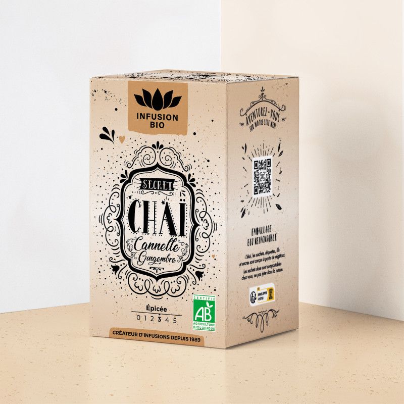 Infusion Chaï Plaisir Romon Nature – 16 sachets Romon Nature  dans votre magasin bio en ligne Etiketbio.eu