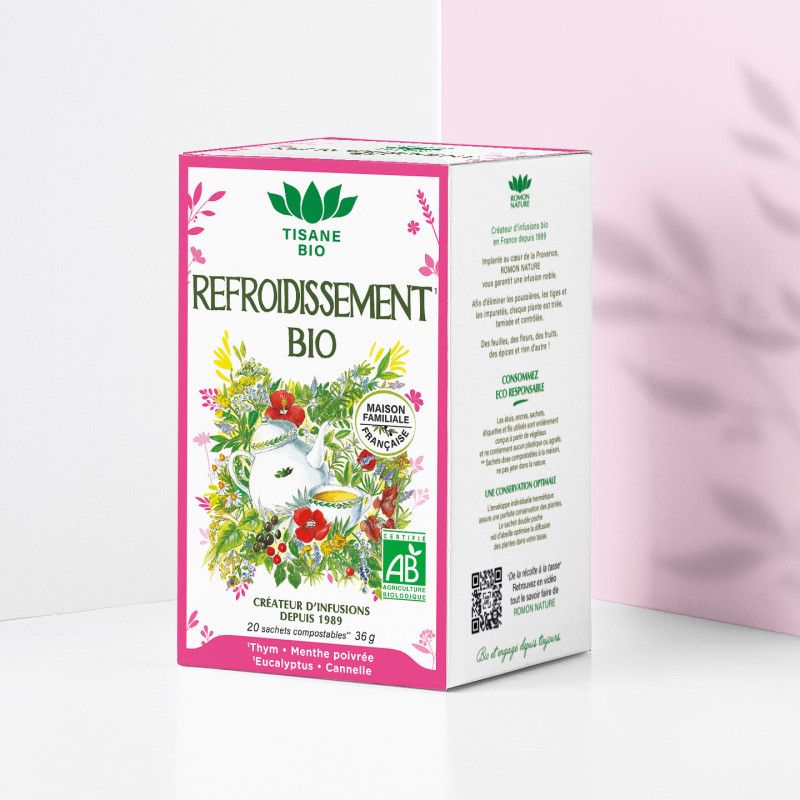 Tisane Refroidissement bio Romon Nature – 20 sachets Romon Nature  dans votre magasin bio en ligne Etiketbio.eu