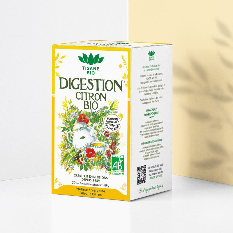 Digestion citron Romon Nature – 20 sachets Romon Nature  dans votre magasin bio en ligne Etiketbio.eu